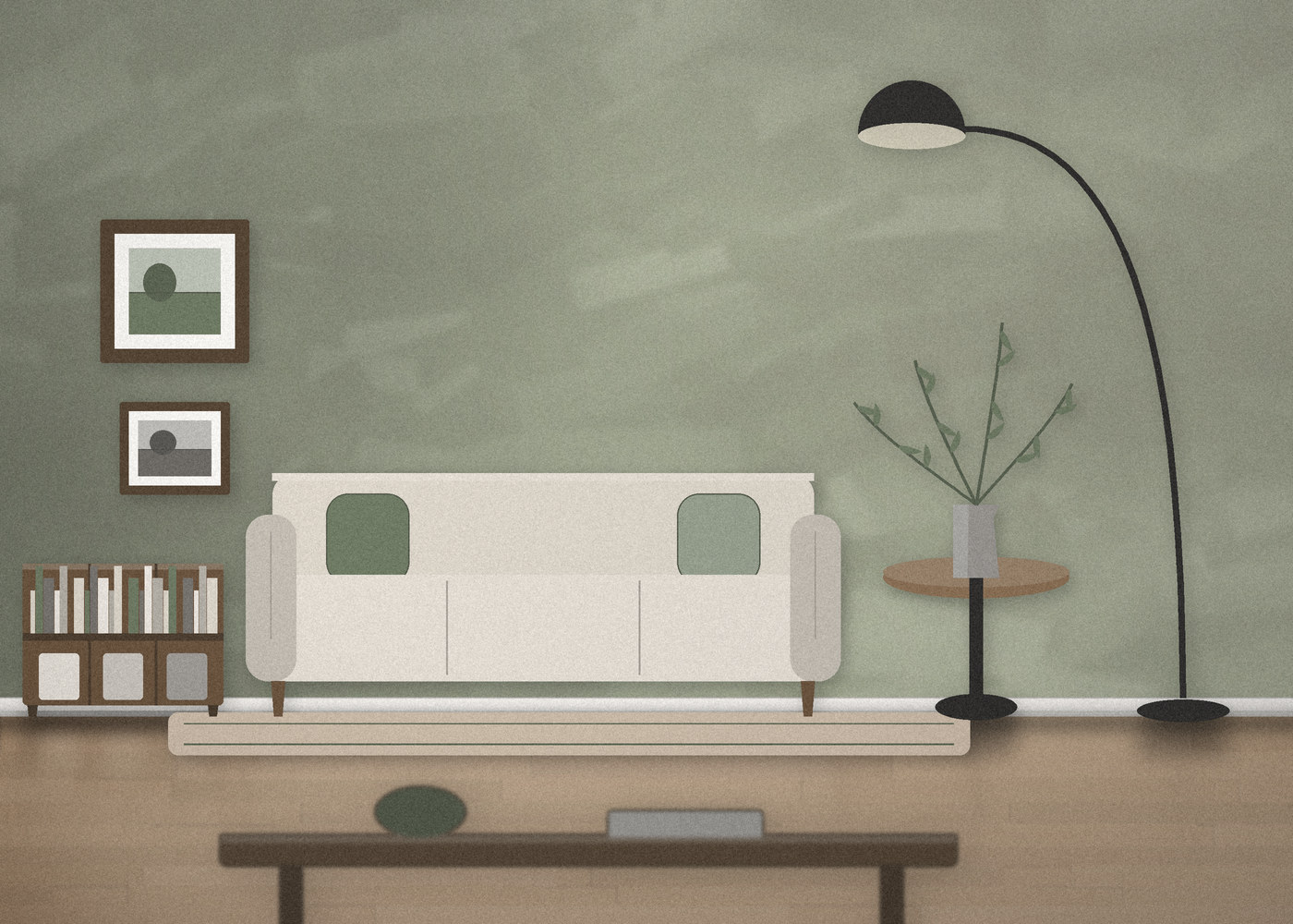 Zona de descanso del estudio